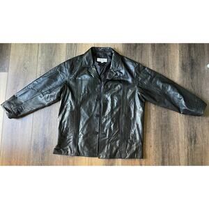 Wilson's Leather M. Julian black button-up Leather Jacket (Size XL)